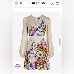 BRAND NEW Express floral cutout dress